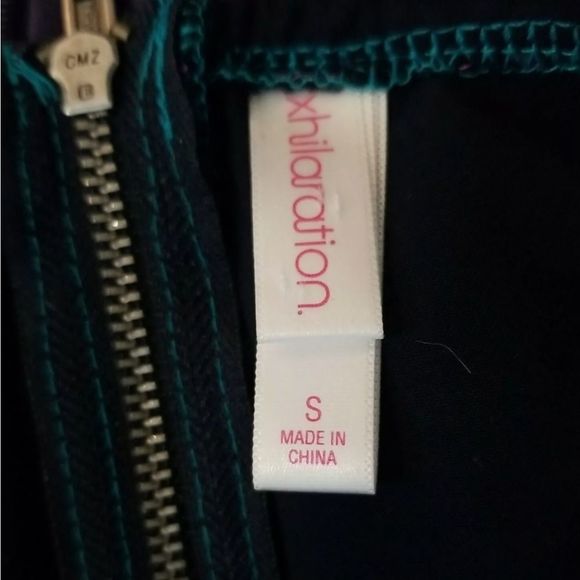 Xhiliration Junior's Strapless Teal, Black, and Purple Color Block Dress Size S - Picture 6 of 8